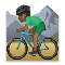 Man Mountain Biking- Medium-Dark Skin Tone emoji on LG